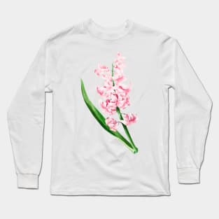 Pink Hyacinth - Botanical Illustration Long Sleeve T-Shirt